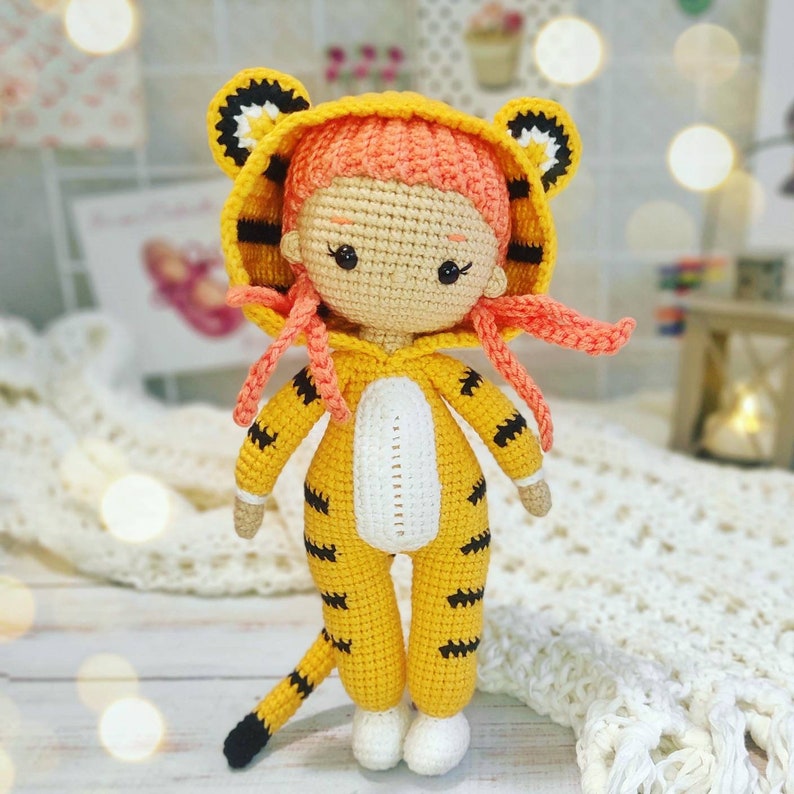 Crochet tiger doll pattern